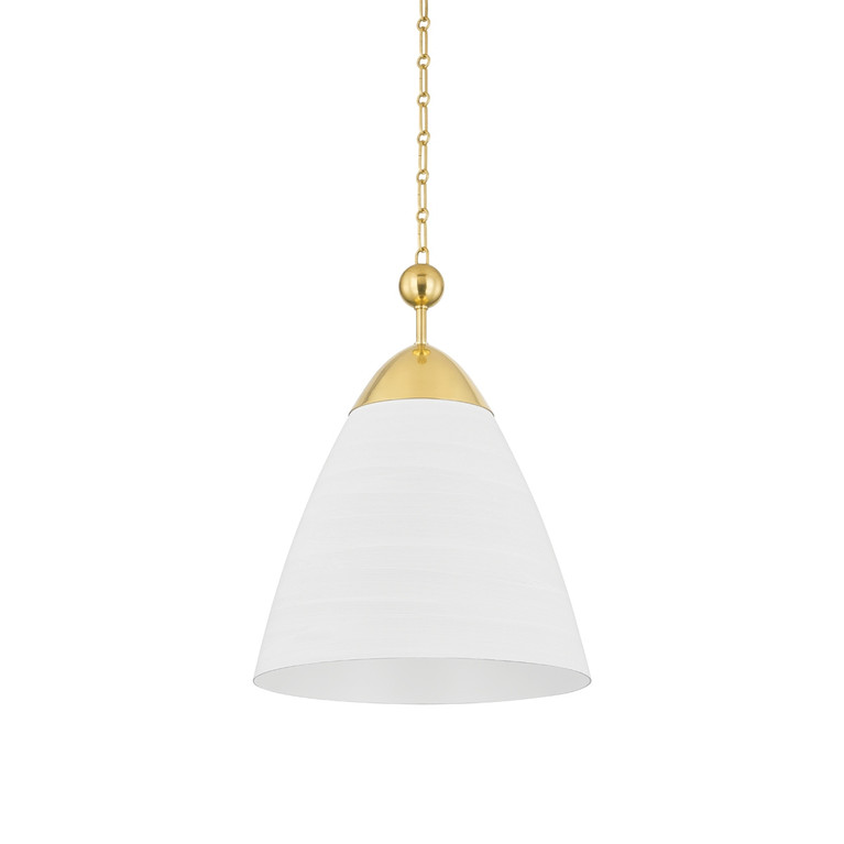 Hudson Valley - BKO1501-AGB/WP - One Light Pendant - Bronson - Aged Brass