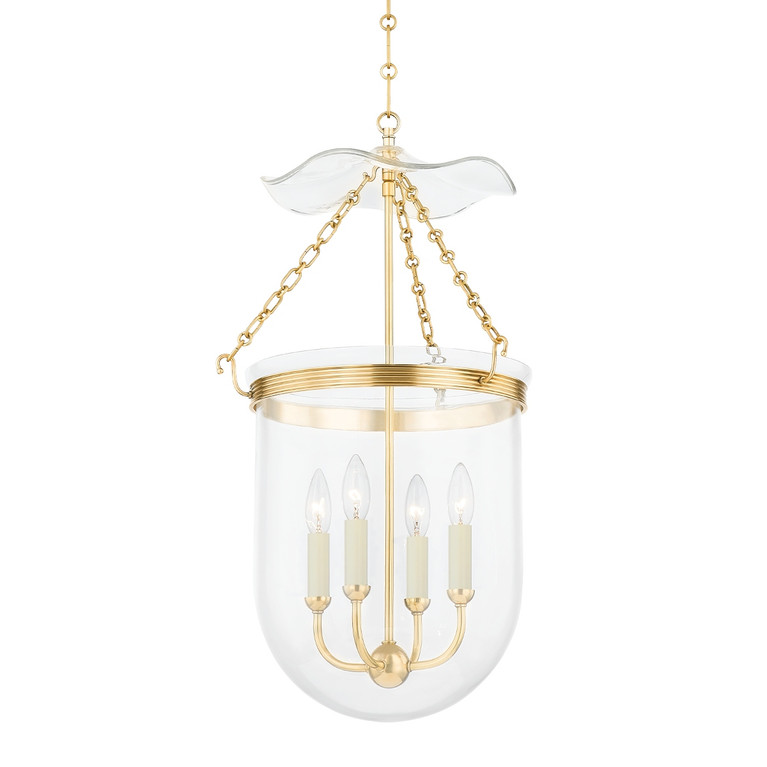 Hudson Valley - MDS1602-AGB - Four Light Lantern - Rousham - Aged Brass