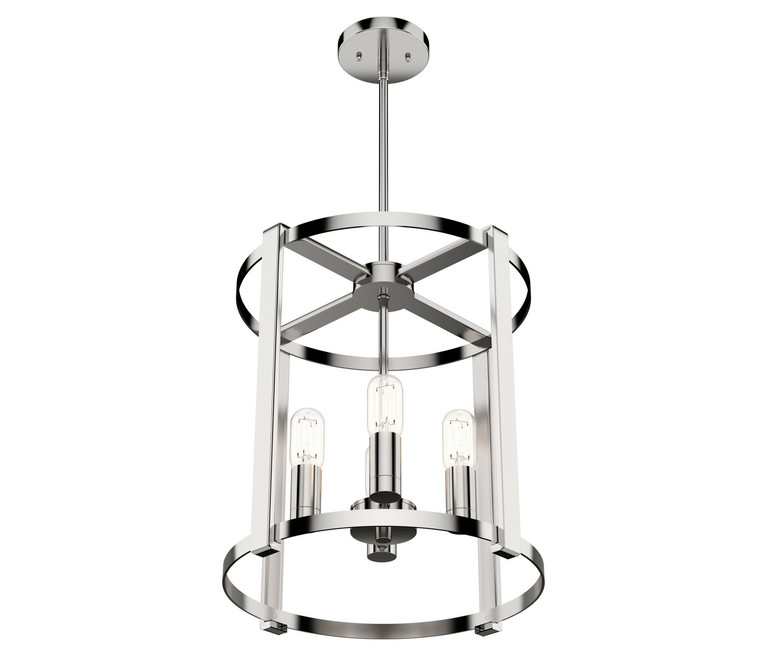 Hunter - 19002 - Four Light Chandelier - Astwood - Polished Nickel