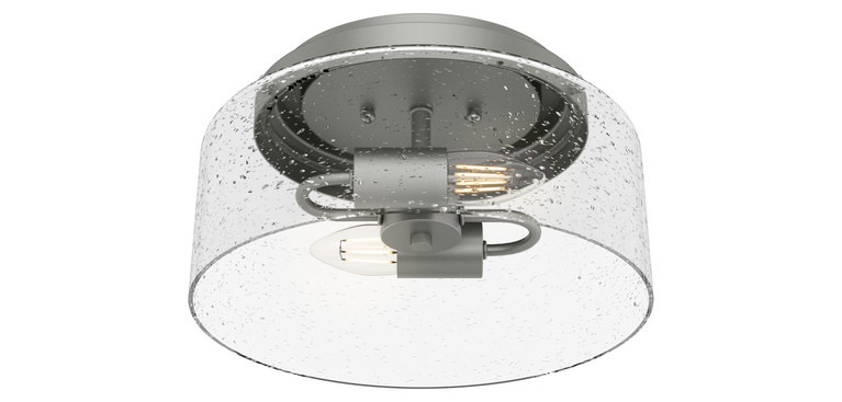 Hunter - 19014 - Two Light Flush Mount - Hartland - Matte Silver