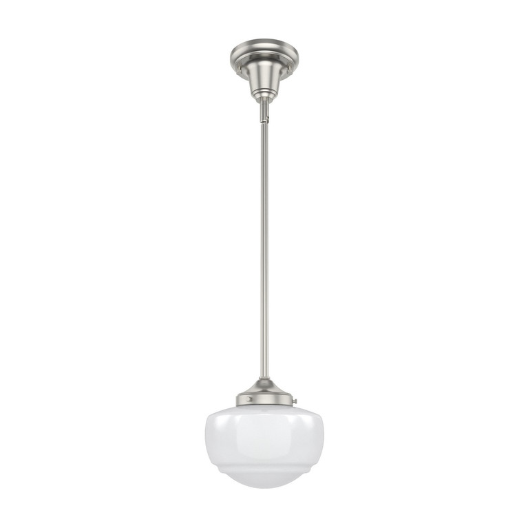 Hunter - 19026 - One Light Pendant - Saddle Creek - Brushed Nickel