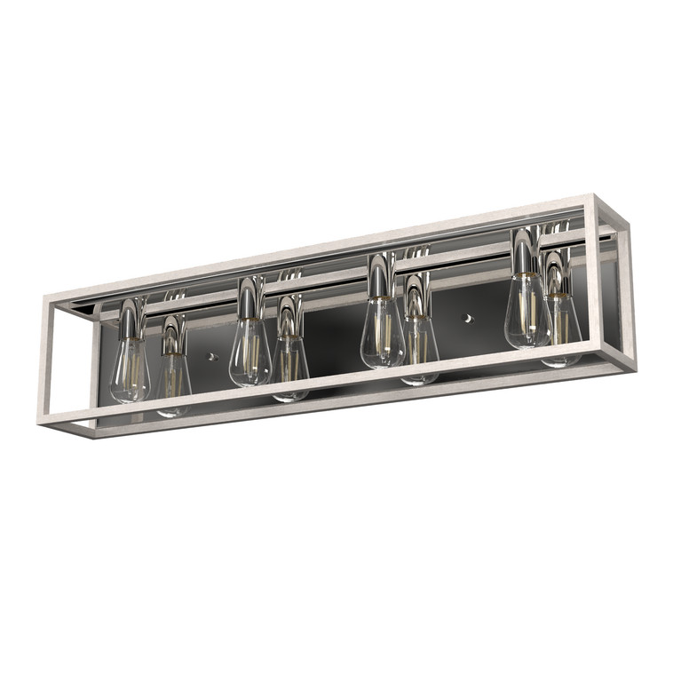 Hunter - 19037 - Four Light Vanity - Squire Manor - Distressed White