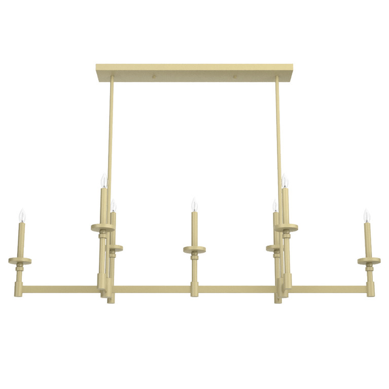 Hunter - 19055 - Seven Light Linear Chandelier - Briargrove - Modern Brass