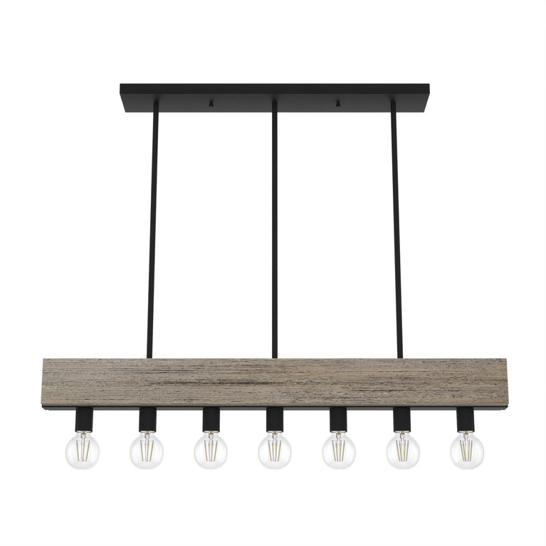 Hunter - 19058 - Seven Light Linear Chandelier - Donelson - Rustic Iron
