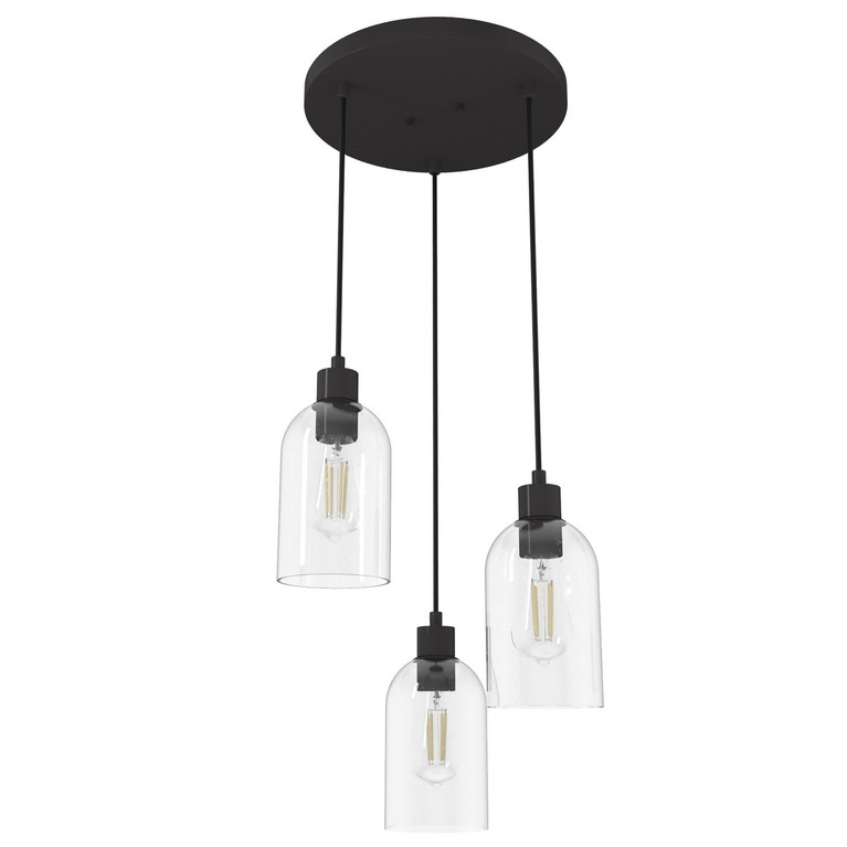 Hunter - 19136 - Three Light Pendant - Lochemeade - Noble Bronze