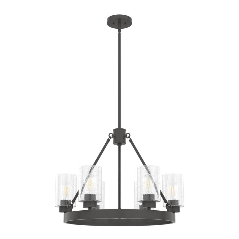 Hunter - 19162 - Six Light Chandelier - Hartland - Noble Bronze