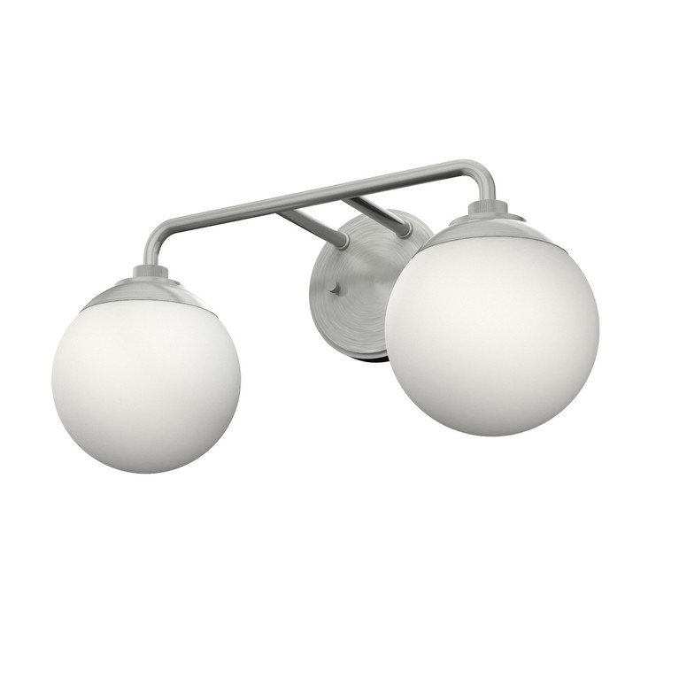 Hunter - 19168 - Two Light Bathroom Vanity - Hepburn - Brushed Nickel