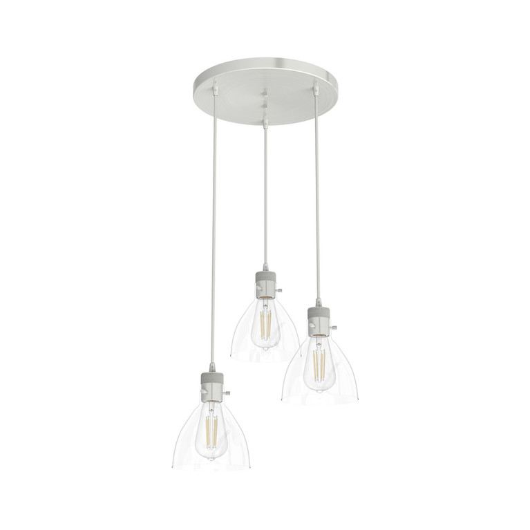 Hunter - 19310 - Three Light Cluster - Van Nuys - Brushed Nickel