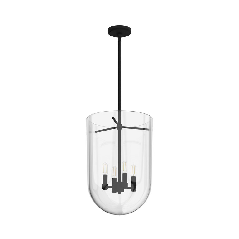 Hunter - 19320 - Four Light Pendant - Sacha - Natural Black Iron