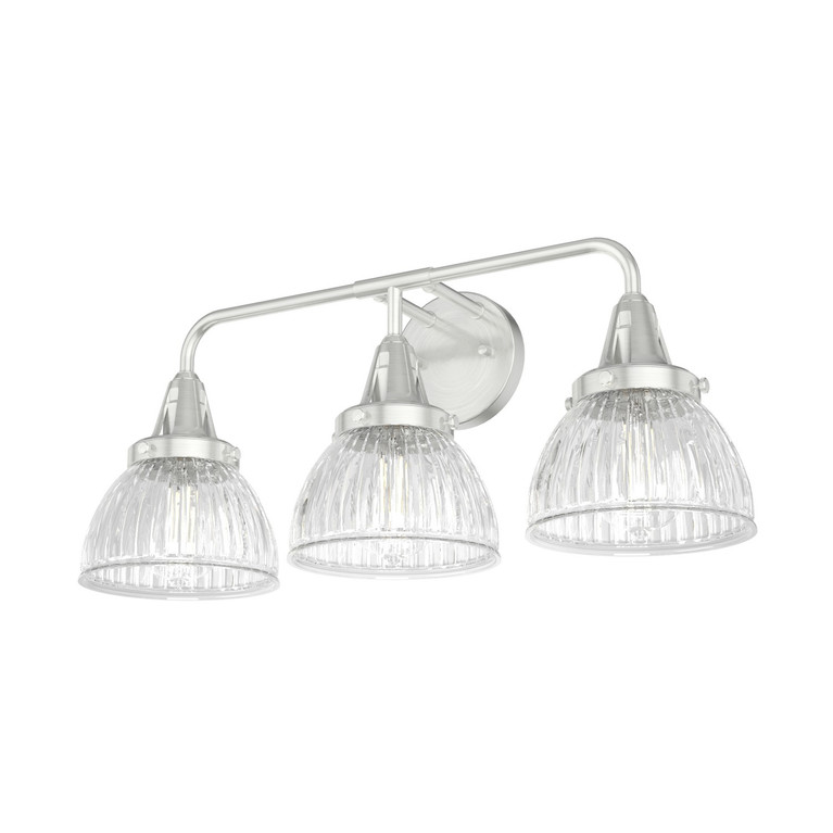Hunter - 19353 - Three Light Bathroom Vanity - Cypress Grove - Brushed Nickel