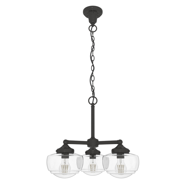 Hunter - 19358 - Three Light Chandelier - Saddle Creek - Noble Bronze