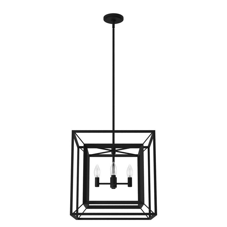 Hunter - 19404 - Four Light Chandelier - Doherty - Natural Black Iron