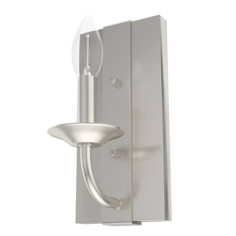 Hunter - 19421 - One Light Wall Sconce - Perch Point - Brushed Nickel