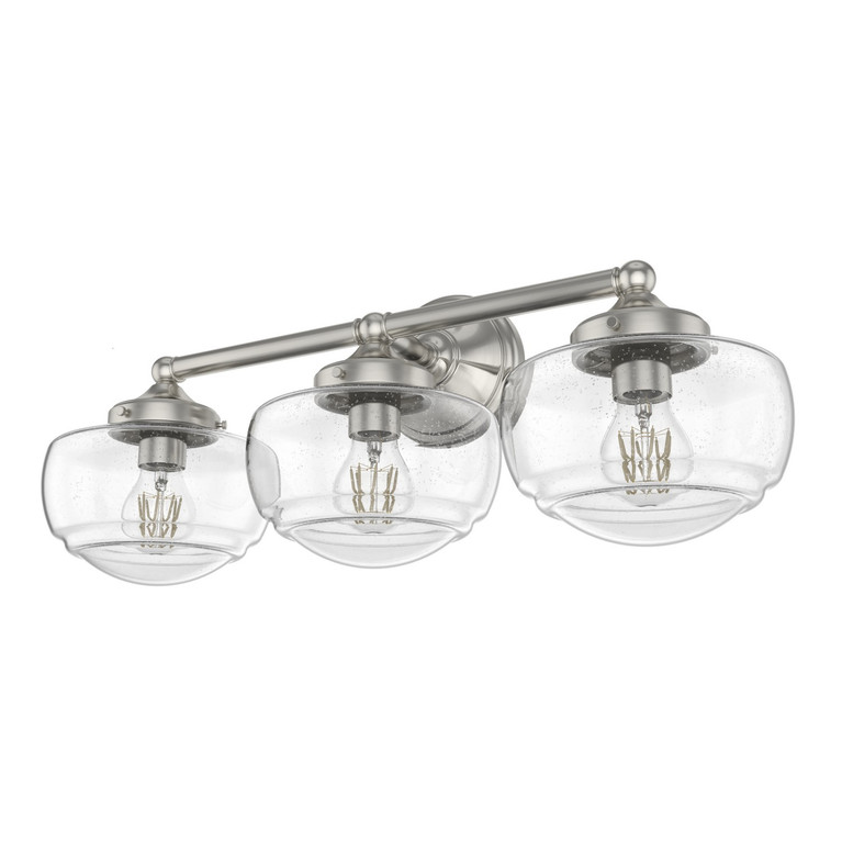 Hunter - 19461 - Three Light Bathroom Vanity - Saddle Creek - Brushed Nickel