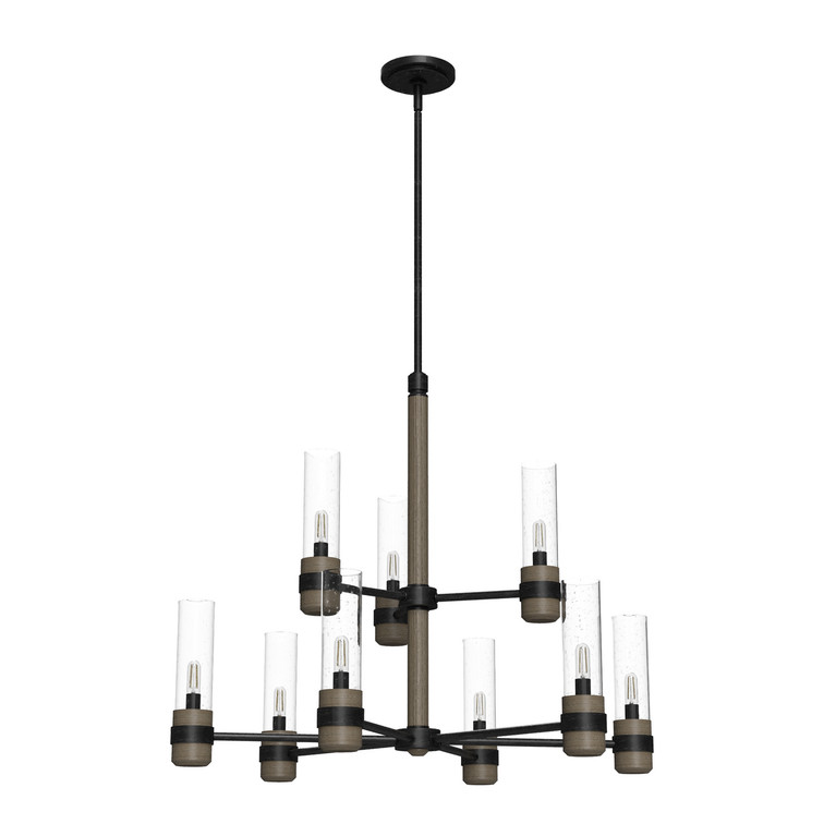 Hunter - 19478 - Nine Light Chandelier - River Mill - Rustic Iron