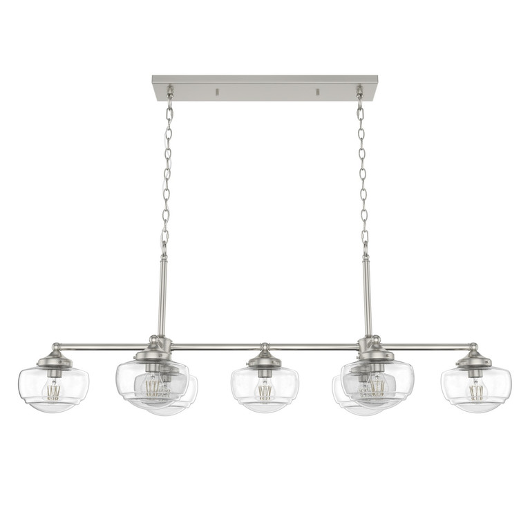 Hunter - 19493 - Seven Light Chandelier - Saddle Creek - Brushed Nickel