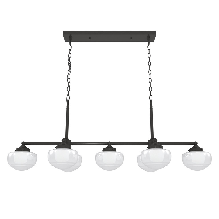 Hunter - 19494 - Seven Light Linear Chandelier - Saddle Creek - Noble Bronze