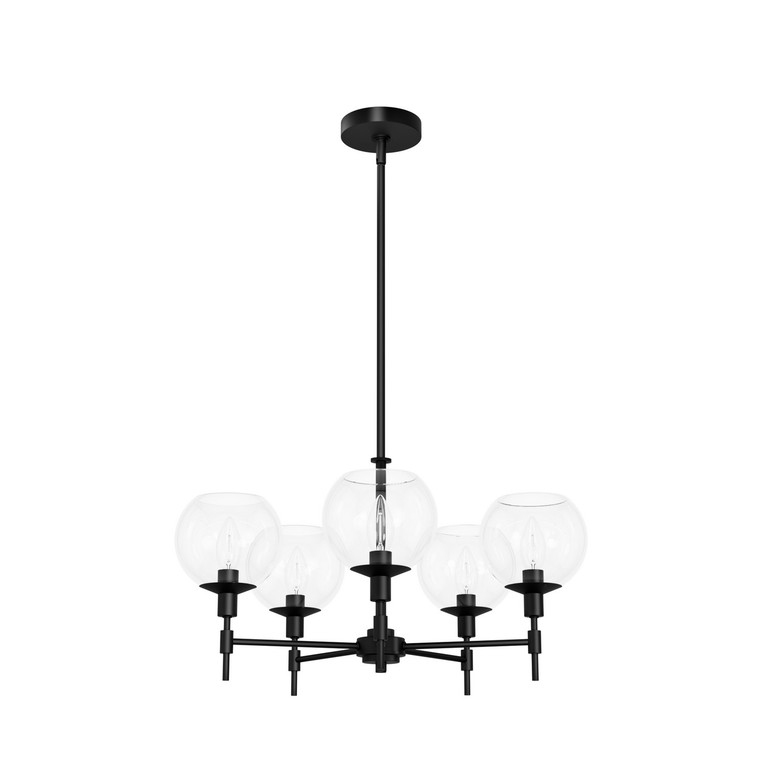 Hunter - 19510 - Five Light Chandelier - Xidane - Matte Black