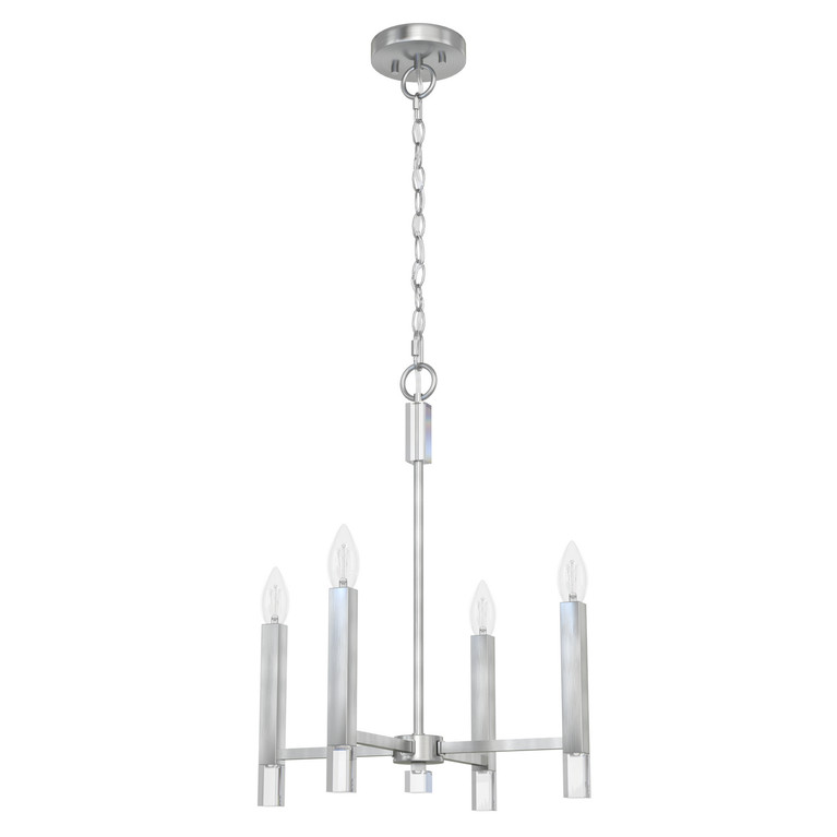 Hunter - 19516 - Four Light Pendant - Sunjai - Brushed Nickel