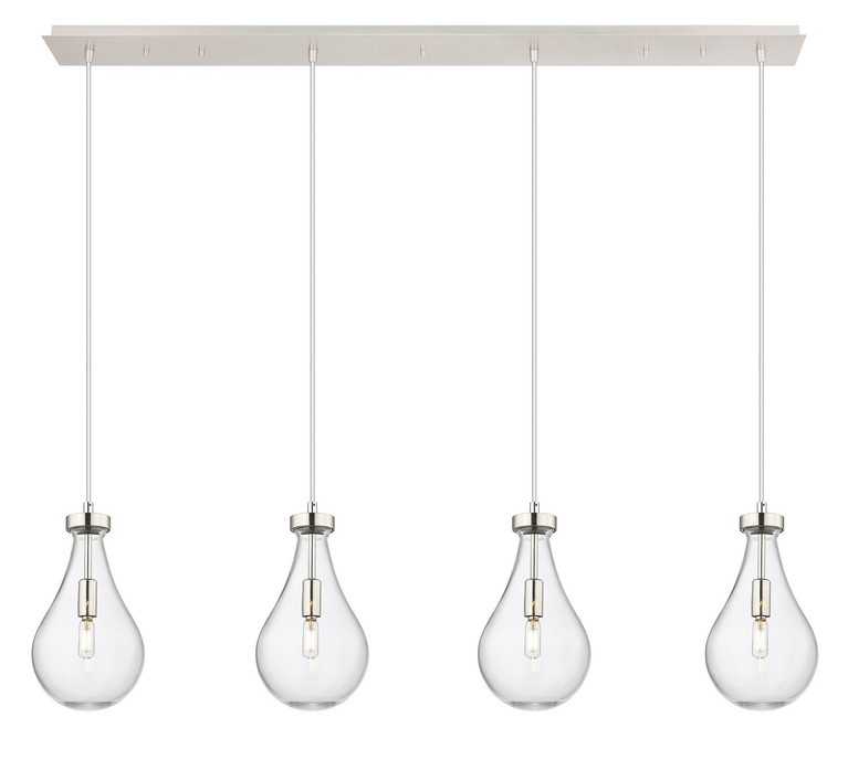Innovations - 124-451-1P-PN-G451-7CL - Four Light Linear Pendant - Downtown Urban - Polished Nickel