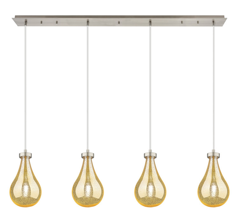 Innovations - 124-451-1P-SN-G451-7ME - Four Light Linear Pendant - Downtown Urban - Brushed Satin Nickel