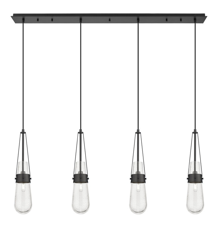 Innovations - 124-452-1P-BK-G452-4SDY - Four Light Linear Pendant - Downtown Urban - Matte Black