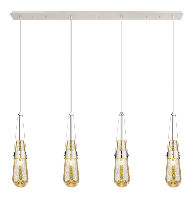 Innovations - 124-452-1P-PN-G452-4ME - Four Light Linear Pendant - Downtown Urban - Polished Nickel