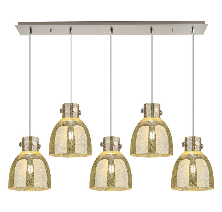 Innovations - 125-410-1PS-SN-G412-8ME - Five Light Linear Pendant - Downtown Urban - Brushed Satin Nickel