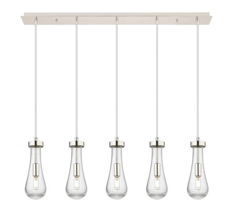 Innovations - 125-451-1P-PN-G451-4SDY - Five Light Linear Pendant - Downtown Urban - Brushed Polished Nickel
