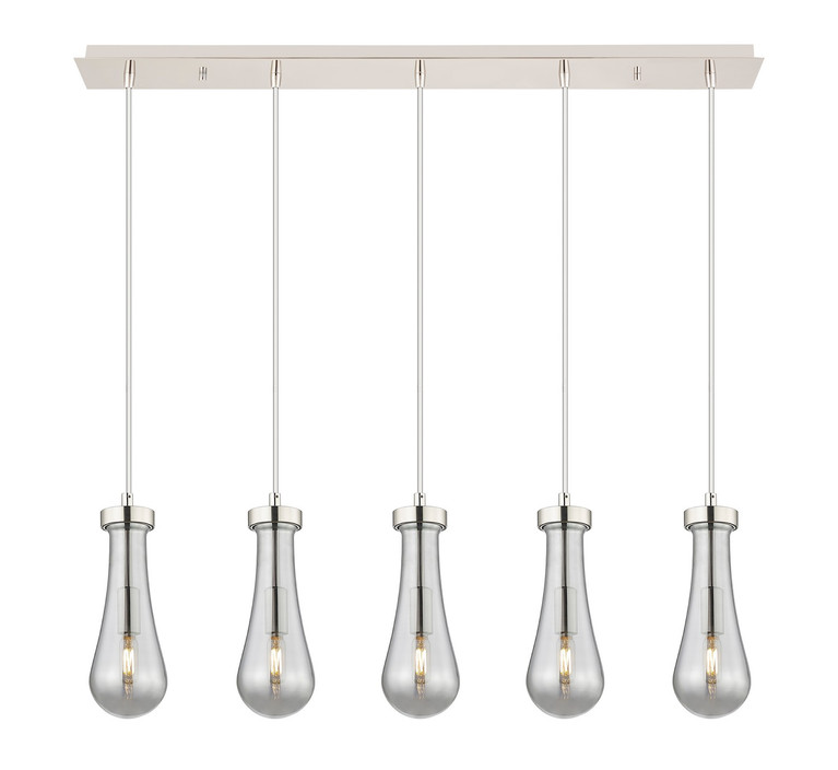 Innovations - 125-451-1P-PN-G451-4SM - Five Light Linear Pendant - Downtown Urban - Polished Nickel