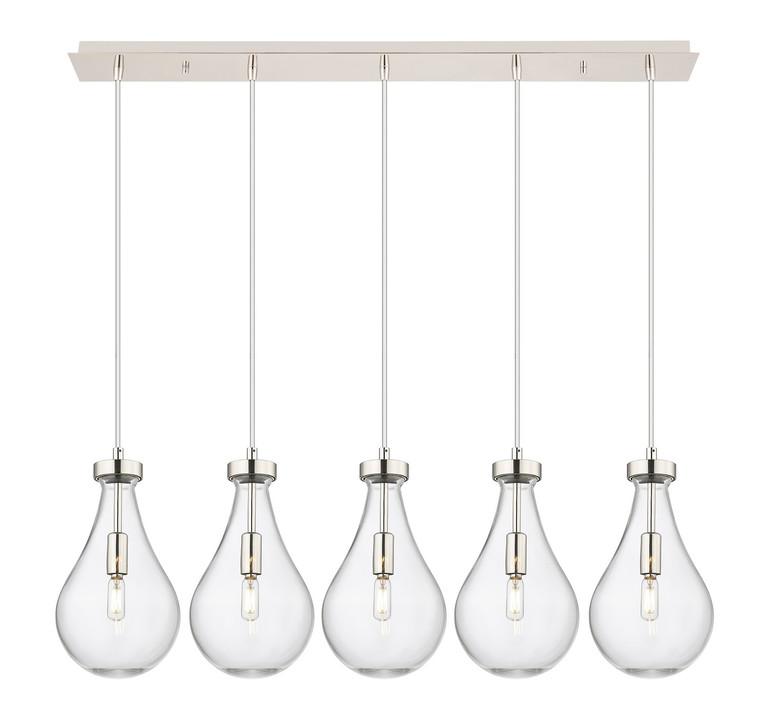 Innovations - 125-451-1P-PN-G451-7CL - Five Light Linear Pendant - Downtown Urban - Polished Nickel