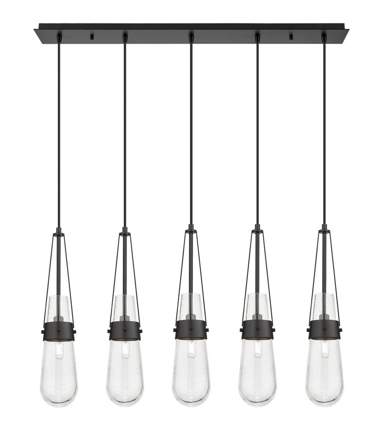 Innovations - 125-452-1P-BK-G452-4SDY - Five Light Linear Pendant - Downtown Urban - Matte Black