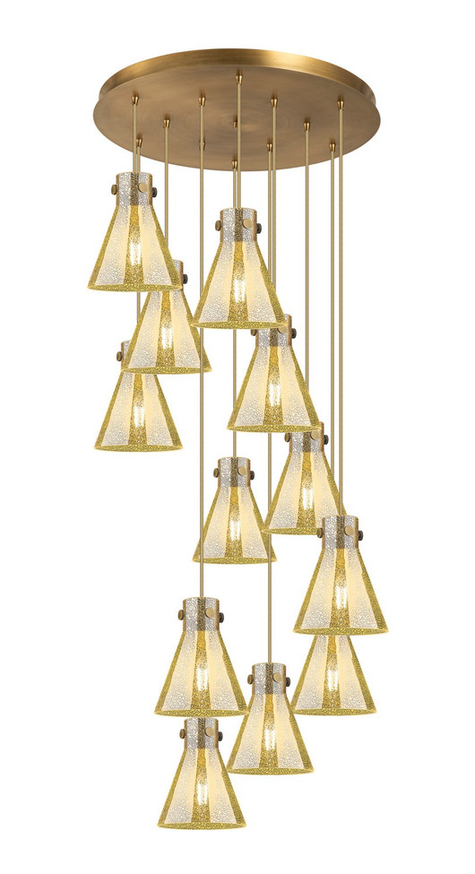 Innovations - 126-410-1PS-BB-G411-8ME - 12 Light Pendant - Downtown Urban - Brushed Brass