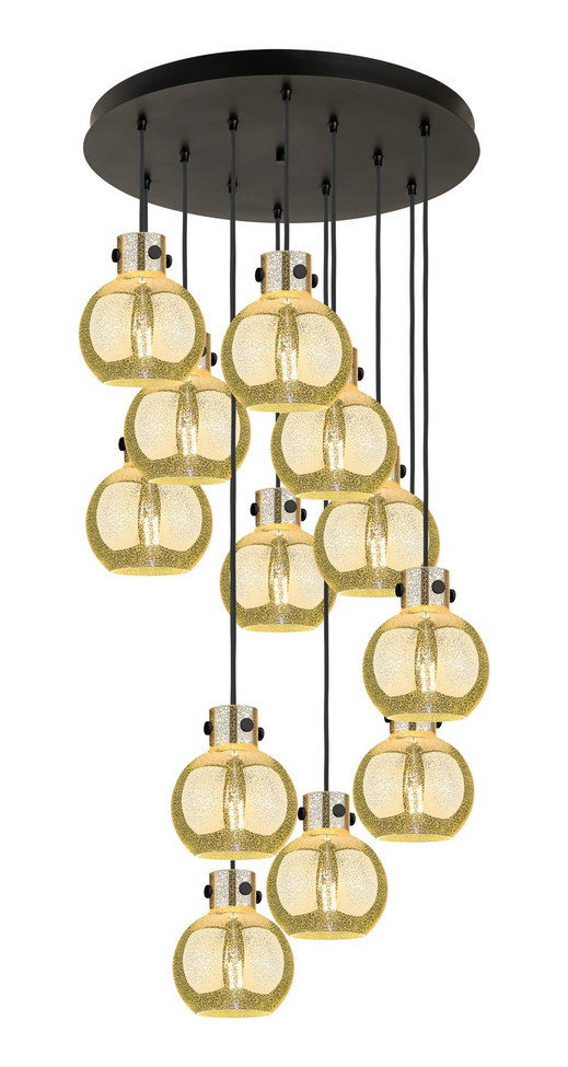 Innovations - 126-410-1PS-BK-G410-8ME - 12 Light Pendant - Newton - Matte Black