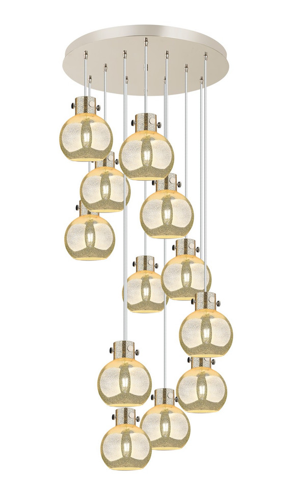 Innovations - 126-410-1PS-PN-G410-8ME - 12 Light Pendant - Newton - Polished Nickel