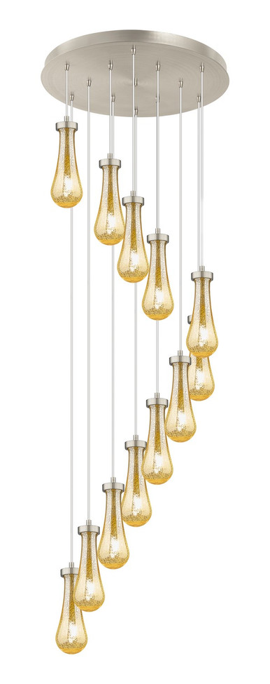 Innovations - 126-451-1P-SN-G451-4ME - 12 Light Pendant - Downtown Urban - Brushed Satin Nickel