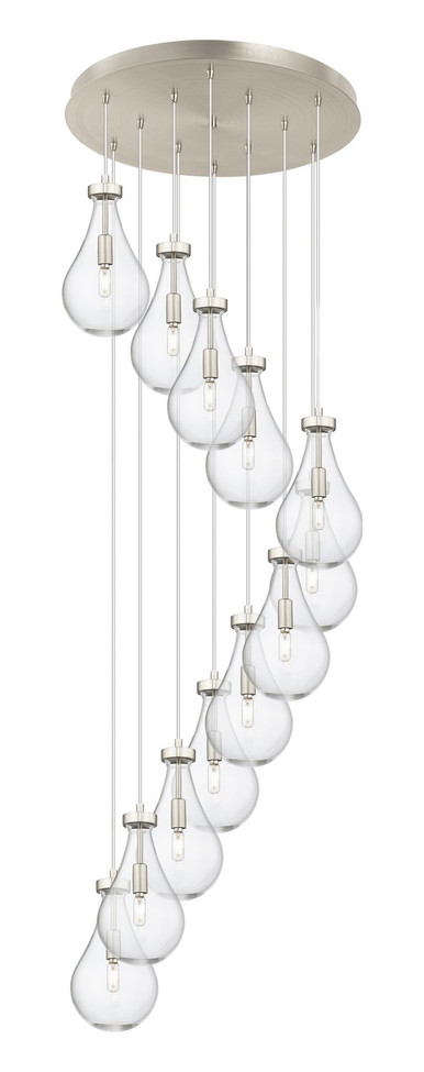 Innovations - 126-451-1P-SN-G451-7CL - 12 Light Pendant - Downtown Urban - Brushed Satin Nickel