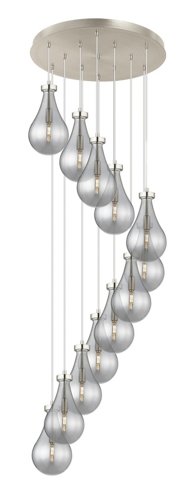 Innovations - 126-451-1P-SN-G451-7SM - 12 Light Pendant - Downtown Urban - Brushed Satin Nickel