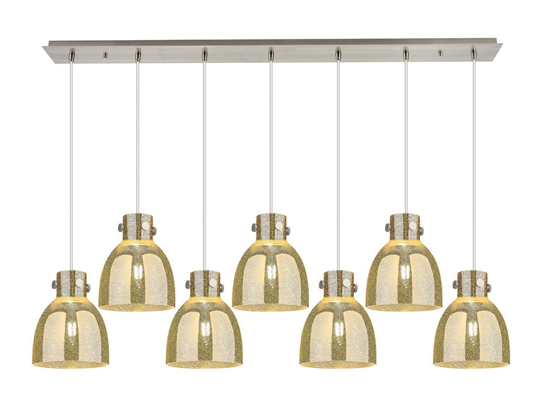 Innovations - 127-410-1PS-SN-G412-8ME - Seven Light Linear Pendant - Downtown Urban - Brushed Satin Nickel