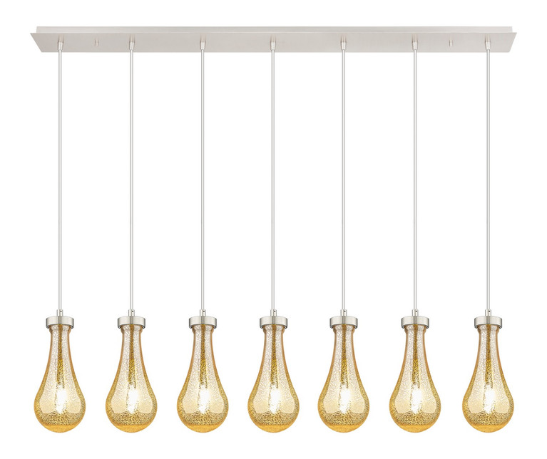 Innovations - 127-451-1P-PN-G451-5ME - Seven Light Linear Pendant - Downtown Urban - Polished Nickel