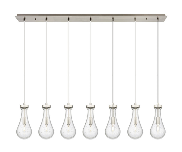 Innovations - 127-451-1P-SN-G451-5SDY - Seven Light Linear Pendant - Downtown Urban - Brushed Satin Nickel