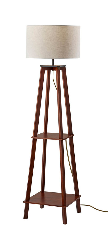 Adesso Home - 3056-15 - Floor Lamp - Kirby - Walnut Wood