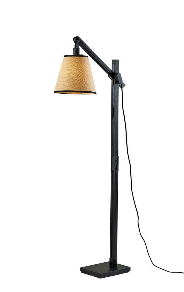 Adesso Home - 4089-01 - Floor Lamp - Walden - Black & Black Wood