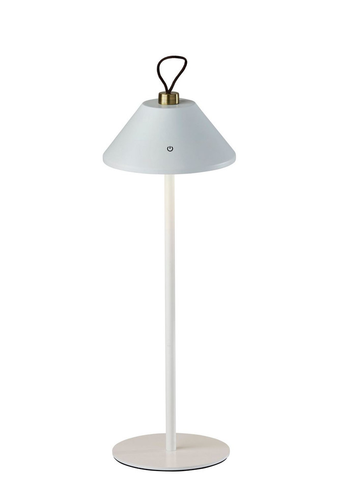 Adesso Home - 4091-02 - LED Table Lamp - Danny - White & Antique Brass