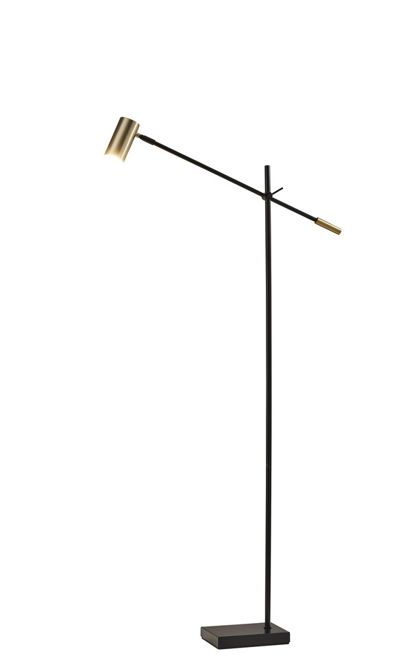Adesso Home - 4218-01 - LED Floor Lamp - Collette - Black/Antique Brass