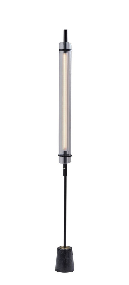 Adesso Home - AD9211-01 - LED Floor Lamp - Flair - Black W. Antique Brass