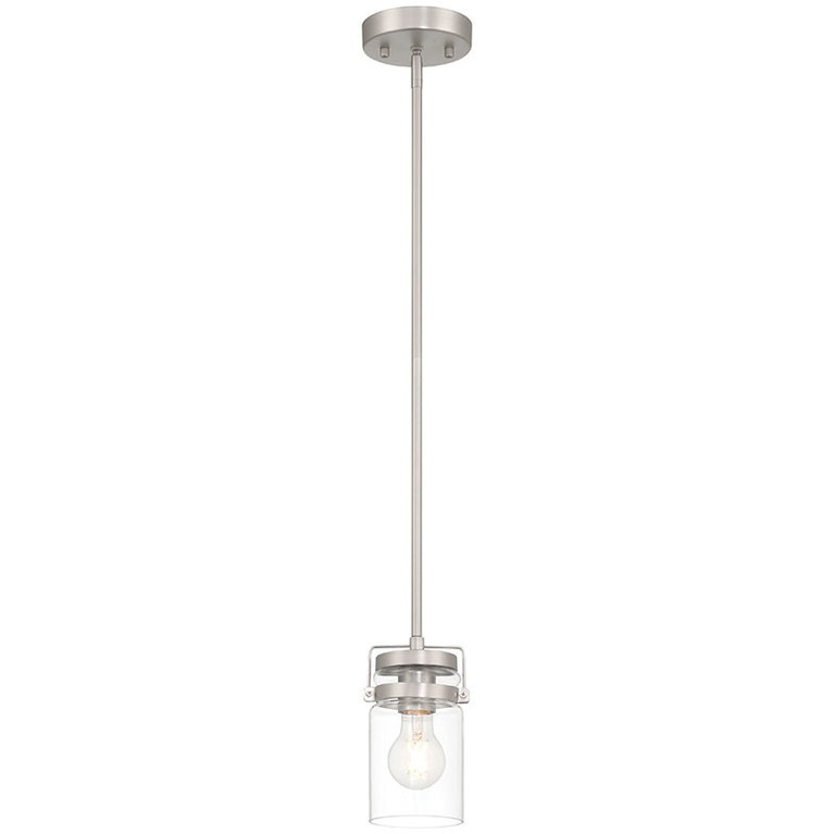Access - 63080-BS/CLR - One Light Pendant - Shelby - Brushed Steel