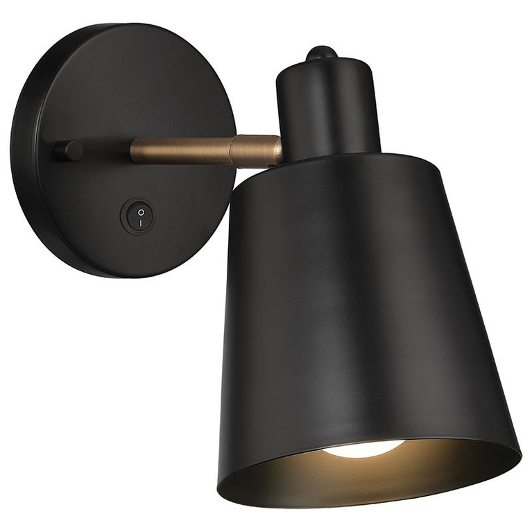 Access - 72020-BWA - One Light Wall Sconce - Dalton - Black w/Antique Brushed Brass