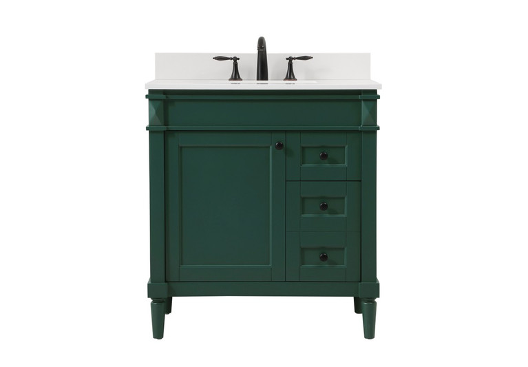Elegant Lighting - VF31832GN-BS - Single Bathroom Vanity - Bennett - green