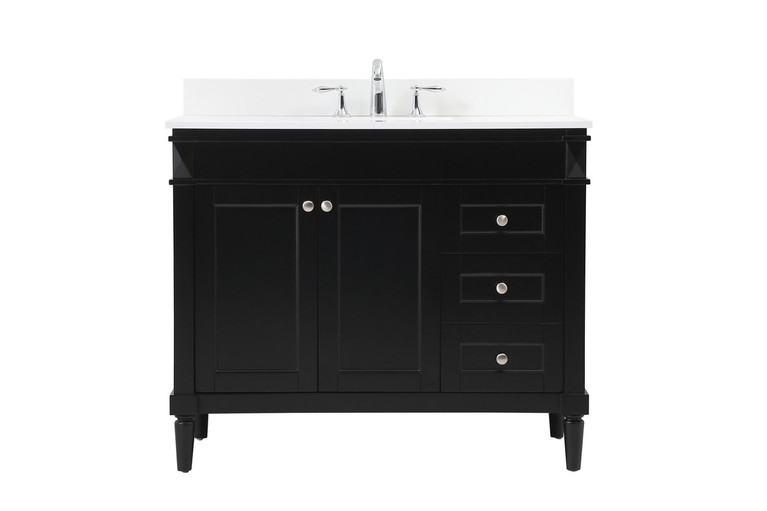 Elegant Lighting - VF31842BK-BS - Single Bathroom Vanity - Bennett - black